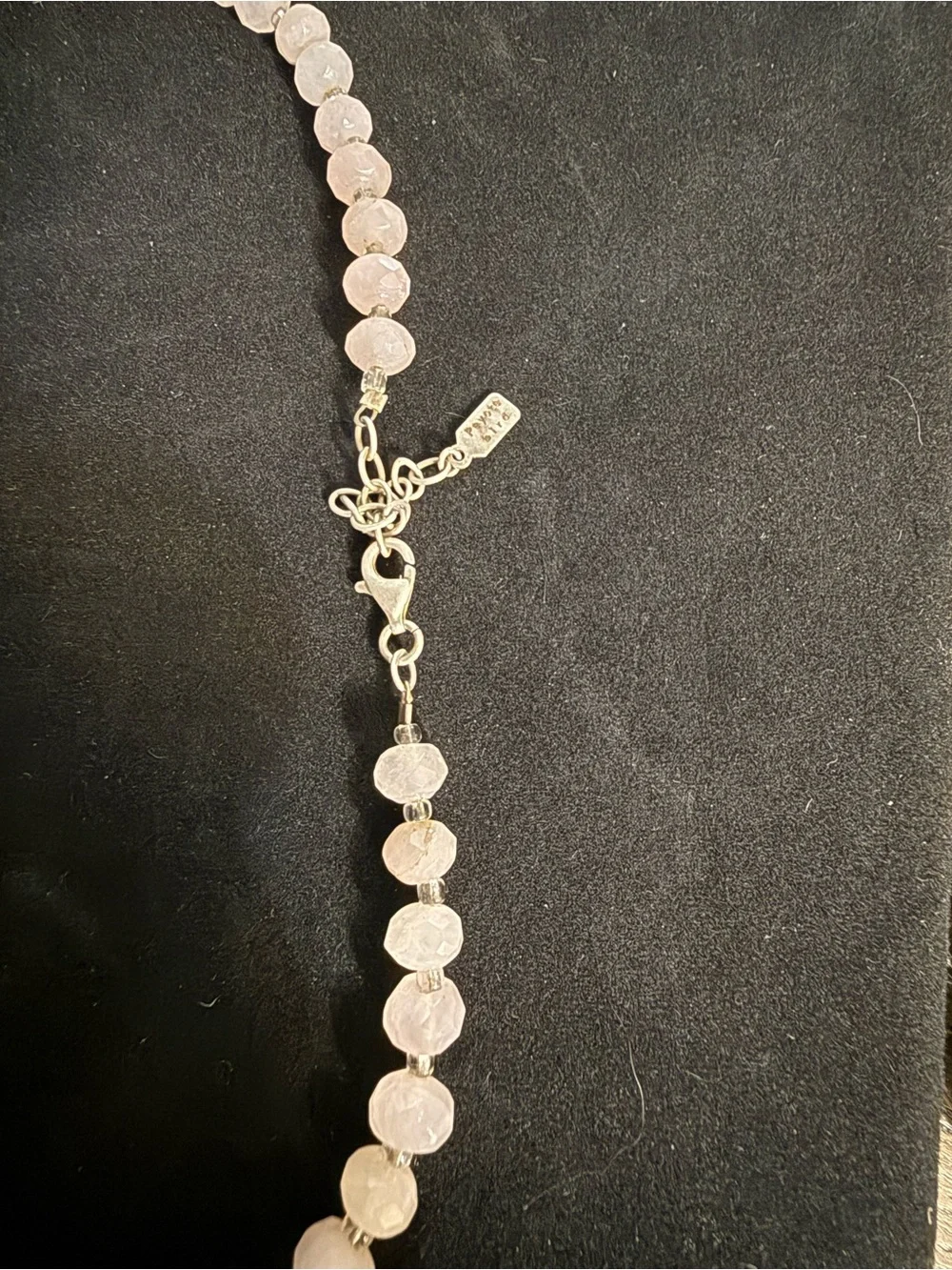 Peyote Bird Rose Quartz 925 Sterling Silver Flower Pendant Necklace 18”